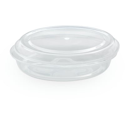 null Contenant rond de 1000ml à emporter avec base transparente 50/Pqt 50 ea, 0,54 $/1ch