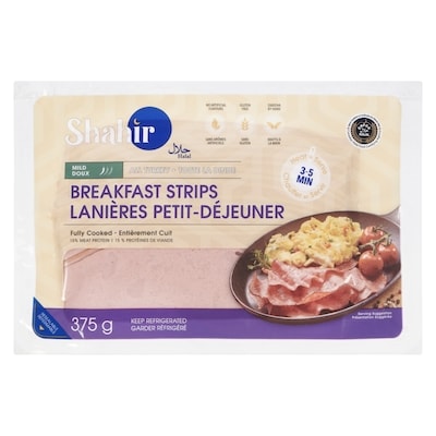 Shahir Halal Breakfast Strips Mild 375 g, $2.13/100g