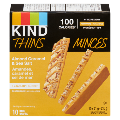 Kind Thins Bars Almond Caramel & Sea Salt 210 g, $4.28/100g