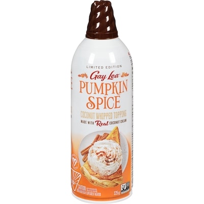 Gay Lea Coconut Whipped Topping Pumpkin Spice Limited Edition 225 g, $1.78/100g