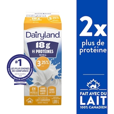 Dairyland Breuvage 18 g de protéines 3.25 % 1.89 l, 0,38 $/100ml