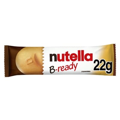 Nutella Gaufrette croustillante fourrée au délicieux pâte à tartiner aux noisettes, Pack individuel 22 g, 5,86 $/100g