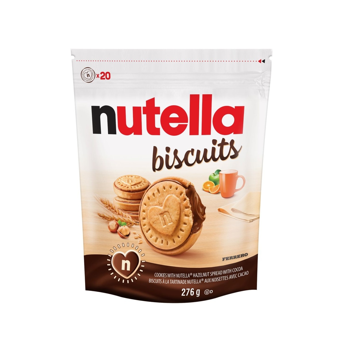 Nutella Gaufrette croustillante fourrée au délicieux NUTELLA, Pack individuel 22 g, 5,86 $/100g
