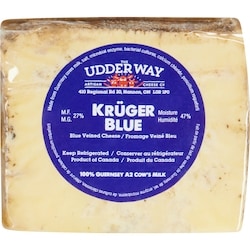 Udder Way Blue Veined Cheese Krüger Blue 27% M.F. 12x150.0 g, $9.33/100g