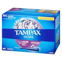 Tampax Pearl Tampons, with LeakGuard Braid, Ultra Absorbency