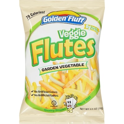 Golden Fluff Veggie Flutes Garden Vegetable 14 g, $7.07/100g