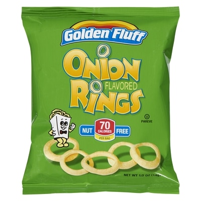 Golden Fluff Onion Flavoured Rings 14 g, $7.14/100g