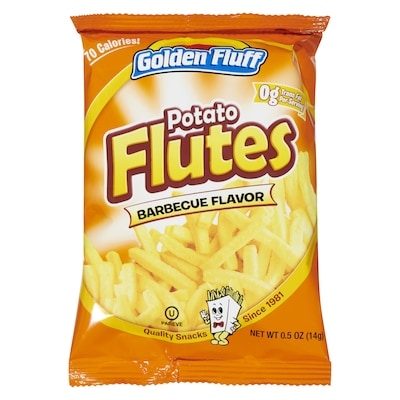 Golden Fluff Potato Flutes Barbecue Flavour 14 g, $7.07/100g