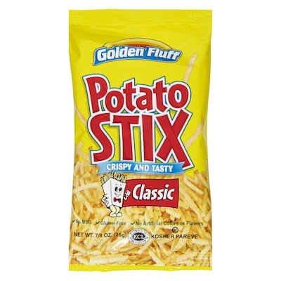 Golden Fluff Potato Stix Classic 25 g, $4.00/100g
