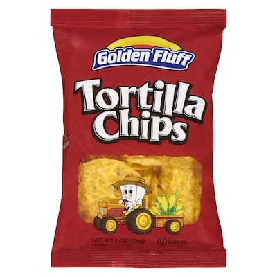 Golden Fluff Tortilla Chips 28 g, $3.54/100g