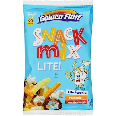 Golden Fluff Snack Mix Lite 25 g, $4.00/100g