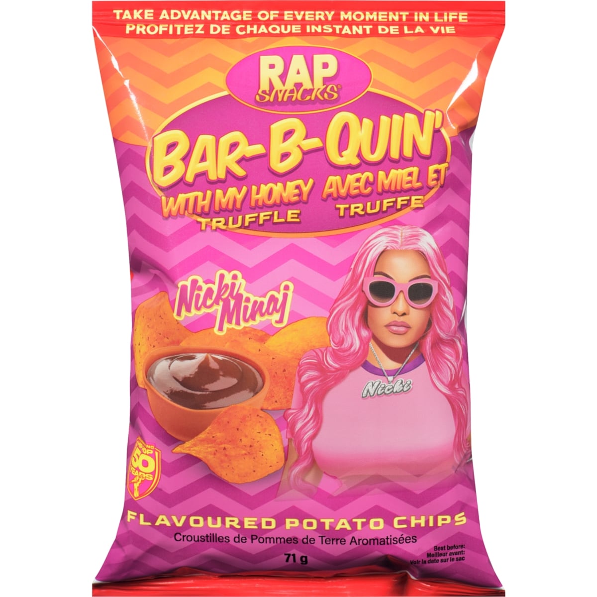 Rap Snacks Flavoured Potato Chips Bar-B-Quin' With My Honey Truffle Nicki Minaj 71 g, $3.51/100g