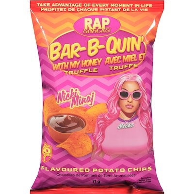 Rap Snacks Flavoured Potato Chips Bar-B-Quin' With My Honey Truffle Nicki Minaj 71 g, $3.23/100g