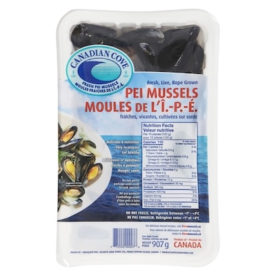 Canadian Cove Pei Mussels 907 g, $0.83/100g