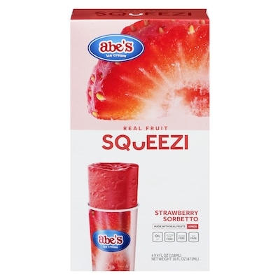 abes Squeezi Strawberry Sorbetto 113 g, $7.07/100g