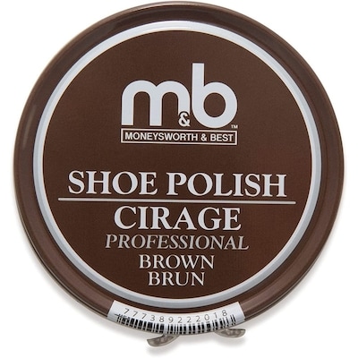 M&B Quality Shoe Care Shoe Polish Brown 1 ea, $8.00/1ea