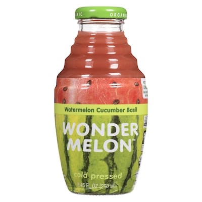 Wonder Melon Jus de fruits 100% bio melon d'eau concombre basilic 250 ml, 2,40 $/100ml