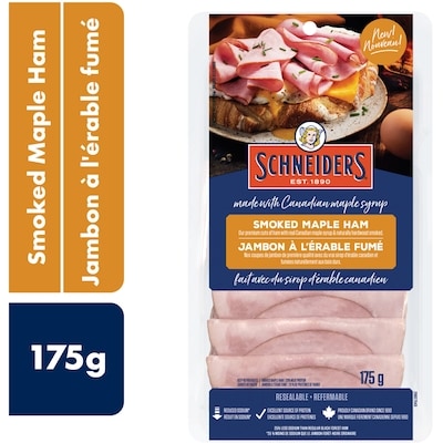 Schneiders Tranches de jambon fumé à lérable 175 g, 4,57 $/100g