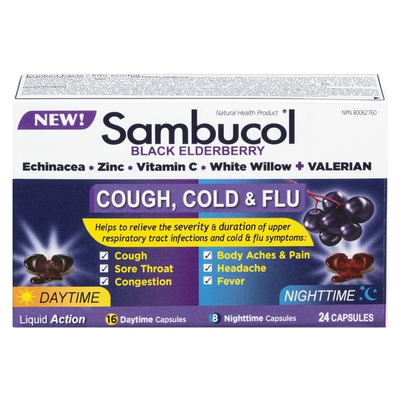 Cough, Cold & Flu Black Elderberry Daytime Nighttime