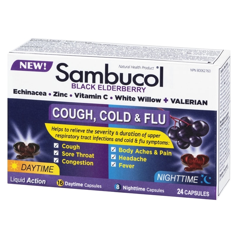 Cough, Cold & Flu Black Elderberry Daytime Nighttime