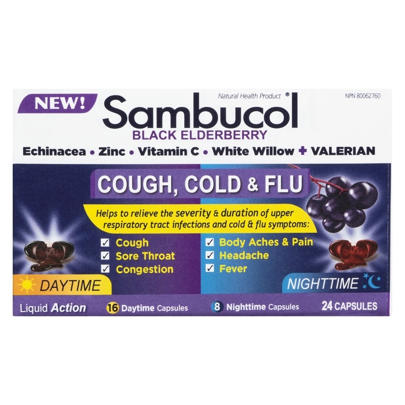 Cough, Cold & Flu Black Elderberry Daytime Nighttime