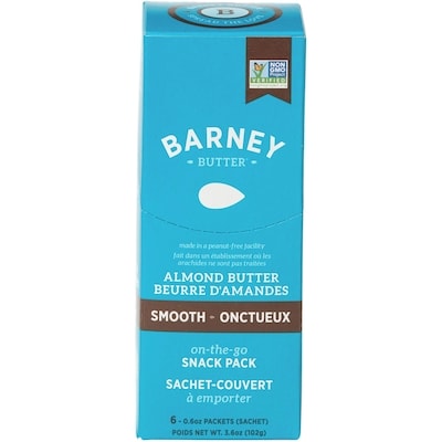 Barney Butter Beurre D'Amandes - Onctueux, Sachet-Couvert 6x17.0 g, 27,00 $/100g