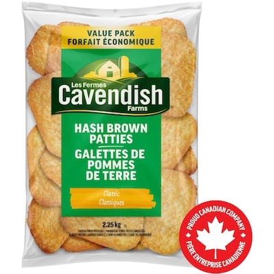 Les Fermes Cavendish Galettes de pommes de terre classique format club 2.25 kg, 0,49 $/100g