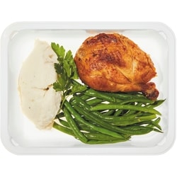 null Quarter Chicken (Dark) with Mashed Potatoes & Green Beans 374 g, $2.14/100g