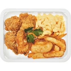 null Ailes de poulet panées avec macaroni au fromage et quartiers 481 g, 1,46 $/100g
