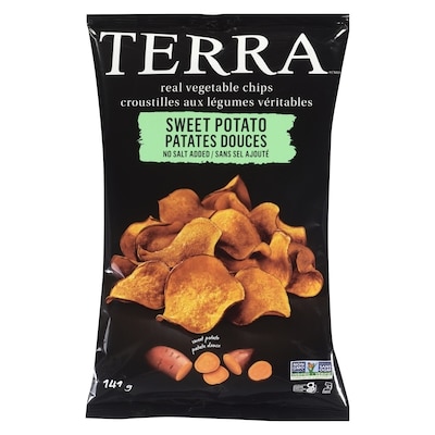 Terra Sweet Potato Vegetable Chips, No Salt Added 141 g, $4.25/100g