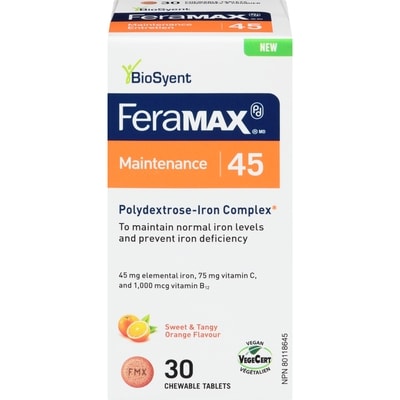 FeraMAX Pd Maintenance 45 Sweet & Tangy Orange Flavour 30 ea, $1.07/1ea