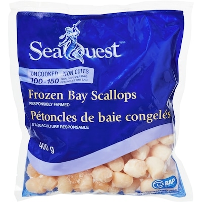 Seaquest Frozen Bay Scallops 400 g, $2.00/100g