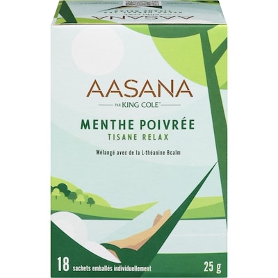 Aasana Tisane relax menthe poivrée 25 g, 27,96 $/100g