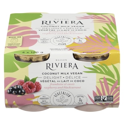 Riviera Vegan Delight Coconut Milk, Raspberry & Blackcurrant 4x120.0 g, $1.56/100g