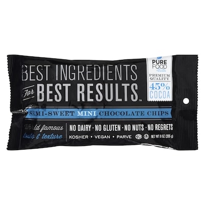 Pure Food Semi - Sweet Mini Chocolate Chips 255 g, $3.72/100g