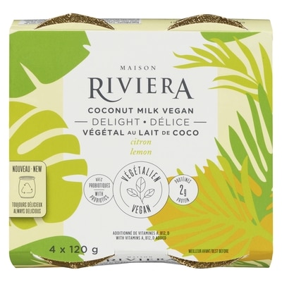 Délice végétal au lait de noix de coco citron