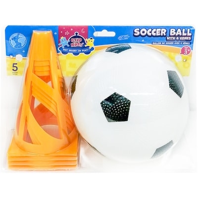 null Ballon de football avec 4 cônes 1 ea, 12,00 $/1ch