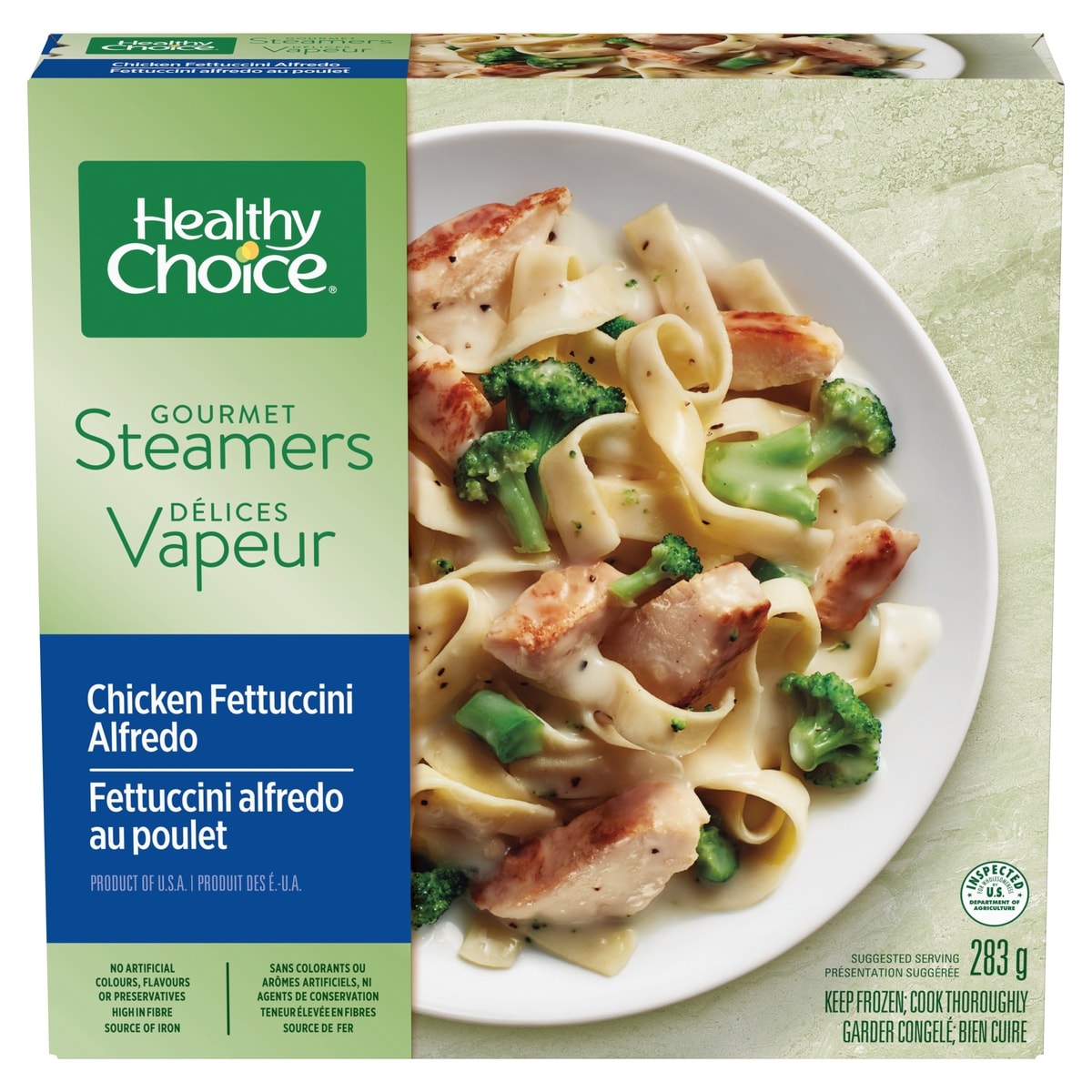 Healthy Choice Frozen Dinner Gourmet Steamers Chicken Fettuccini Alfredo