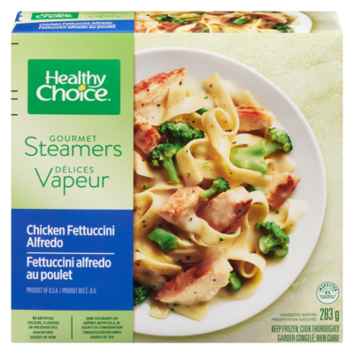Healthy Choice Gourmet steamers fettuccini alfredo au poulet 283 g, 1,41 $/100g