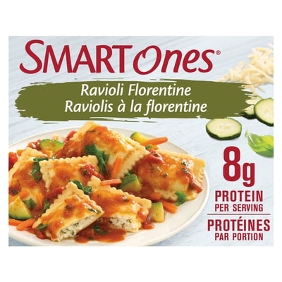 Smart Ones Repas surgelé, raviolis à la florentine, boîte 241 g, 1,87 $/100g