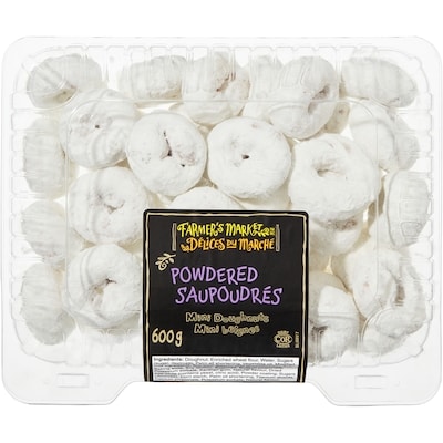 Farmer's Market Powdered Mini Doughnuts 600 g, $1.08/100g