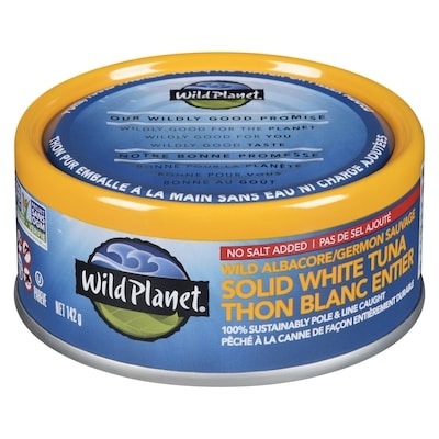 Wild Planet Germon sauvage thon blanc entier pas de sel ajouté 142 g, 2,46 $/100g