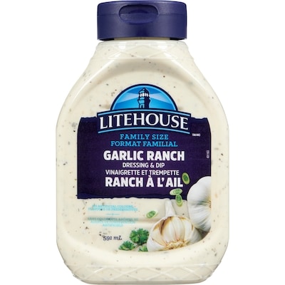 Litehouse Dressing & Dip Garlic Ranch Family Size  591 ml, $1.18/100ml