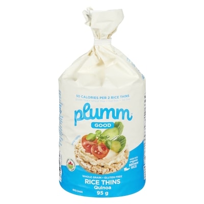 Plum M Good Rice Cakes Gluten Free Rice Thins Quinoa 95 g, $4.73/100g