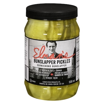 Elman's Bunslapper Pickles 500 ml, $1.18/100ml