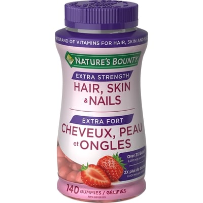 Nature's Bounty Hair, Skin & Nails, Extra Strength, Gummies 140 ea, $0.17/1ea