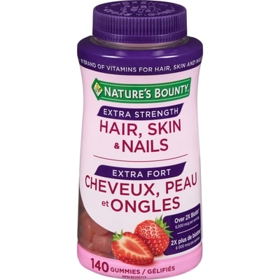 Nature's Bounty Hair, Skin & Nails, Extra Strength, Gummies 140 ea, $0.16/1ea