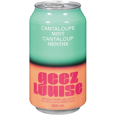 Geeze Louise Sparkling Water, Cantaloupe 355 ml, $1.12/100ml