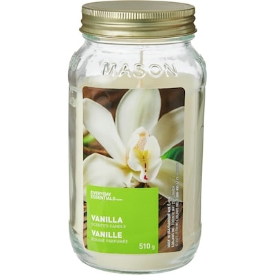 Everyday Essentials Vanilla Scented Candle 1 ea, $8.00/1ea