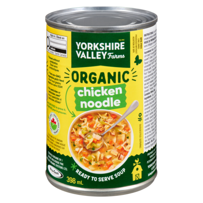 Yorkshire Valley Farms Organic Chicken Noodle Soup, Ready to Serve 398 ml, $1.63/100ml